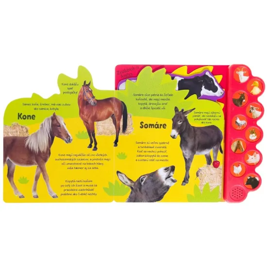 Zoznámte sa so zvieratami z farmy a zistite o nich mnoho zaujímavých informácií v tejto úžasnej zvukovej knihe plnej farebných fotografií.