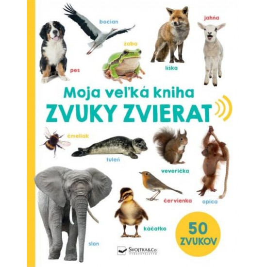 Objavte fascinujúce zvuky 50 zvierat z celého sveta v tejto veľkej zvukovej knihe plnej fotografií a zaujímavých informácií.