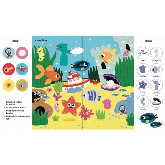 Zábavná kniha pre deti: Domáci maznáčikovia – 101 úloh na hľadanie a nalepovanie