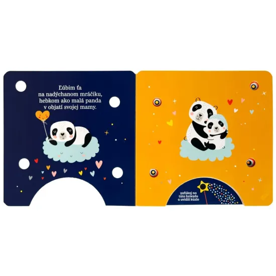 Ľúbim ťa, moja hviezdička – interaktívne leporelo so svetielkami