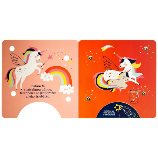 Ľúbim ťa, moja hviezdička – interaktívne leporelo so svetielkami