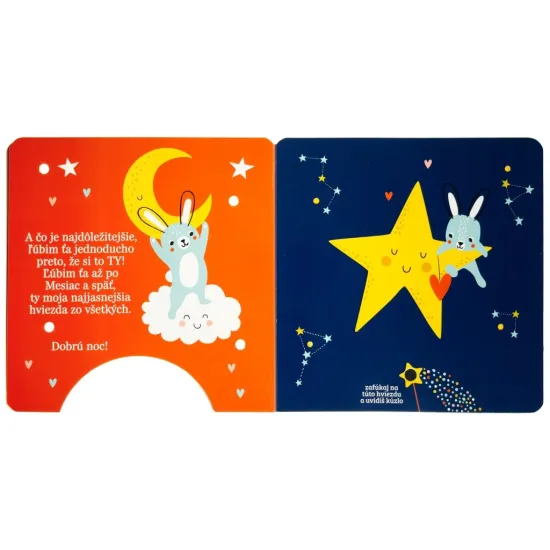 Ľúbim ťa, moja hviezdička – interaktívne leporelo so svetielkami