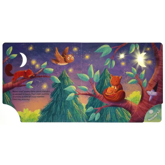 Dobrú noc v lese Svetielka pred spaním