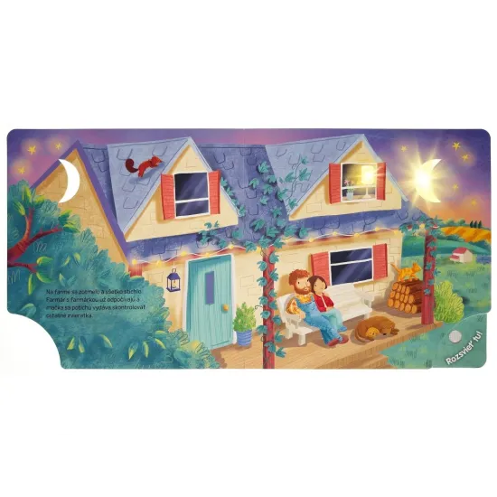 Dobrú noc na farme – kúzelná knižka so svetielkami pre pokojné zaspávanie