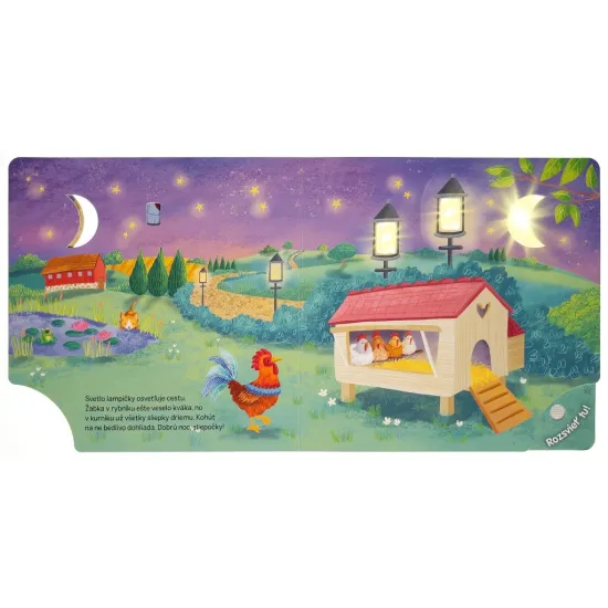 Dobrú noc na farme – kúzelná knižka so svetielkami pre pokojné zaspávanie