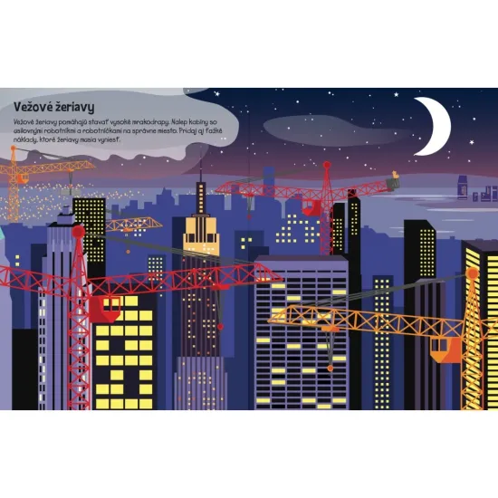 Kreatívny zošit 555 samolepiek Stavenisko pre deti