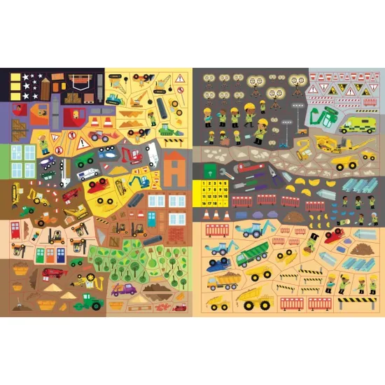 Kreatívny zošit 555 samolepiek Stavenisko pre deti