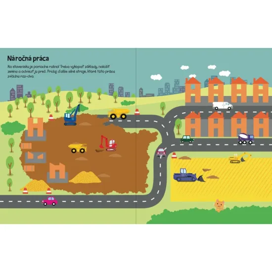 Kreatívny zošit 555 samolepiek Stavenisko pre deti