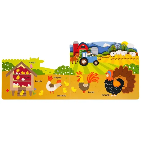 Slová na farme Tvarované leporelo