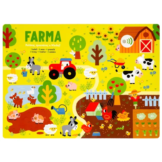 Moja veľká kniha Hľadaj a nájdi so zvukmi – farma, džungľa, divadlo