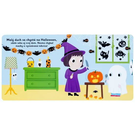 MiniPÉDIA Veselý Halloween, malý duch! – leporelo s pohyblivými prvkami