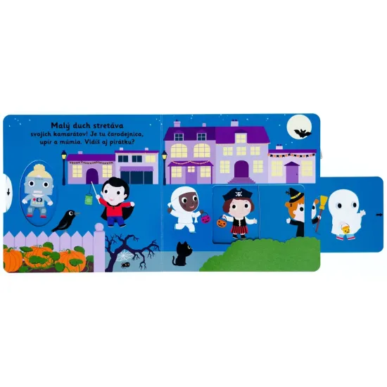MiniPÉDIA Veselý Halloween, malý duch! – leporelo s pohyblivými prvkami