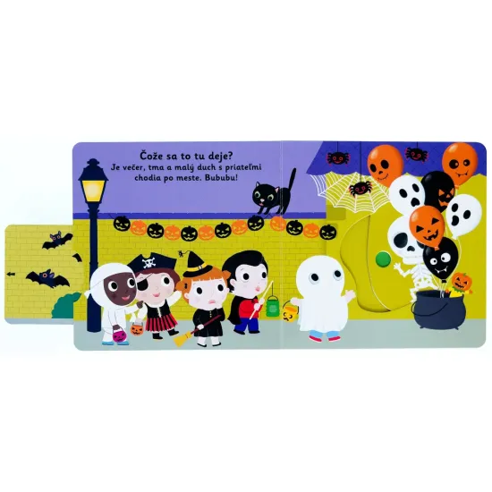 MiniPÉDIA Veselý Halloween, malý duch! – leporelo s pohyblivými prvkami