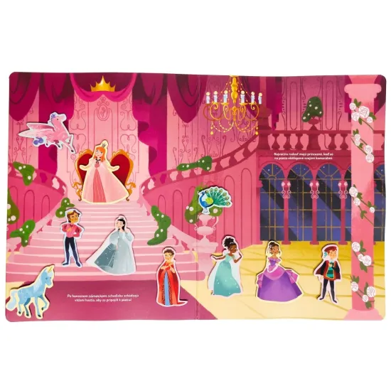Magnetická kniha s princeznami a viac ako 50 farebnými magnetmi na tvorenie rozprávkových príbehov