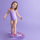 Originálne transparentné nafukovacie koleso pre deti od Swim Essential so srdiečkami je svojou veľkosťou určené približne pre deti od 3 do 6 rokov. 