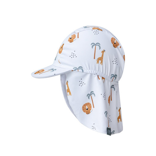 Praktický letný klobúčik s ochranou krku od Swim Essentials s motívmi džungle ochráni deti pred UV žiarením.