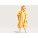 Detské uterákové pončo s kapucňou Prúžky žlté Swim Essentials