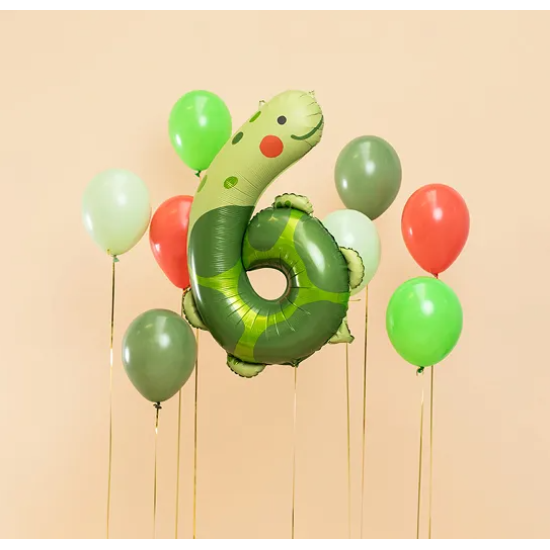 Balón číslo 6 v tvare korytnačky nesmie chýbať na žiadnej oslave.