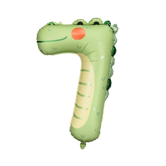 Balón číslo 7 v tvare krokodíla nesmie chýbať na žiadnej oslave.