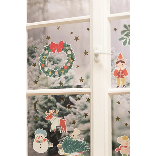 Nálepky na okno Vianoce