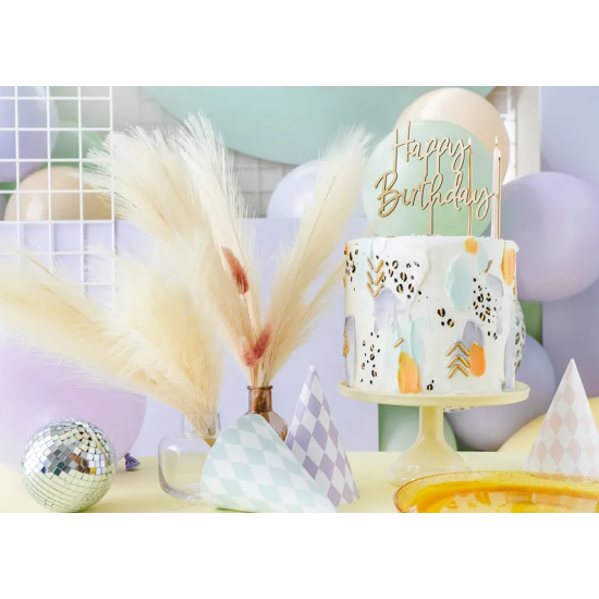 Drevená ozdoba na tortu Happy Birthday od Party deco.