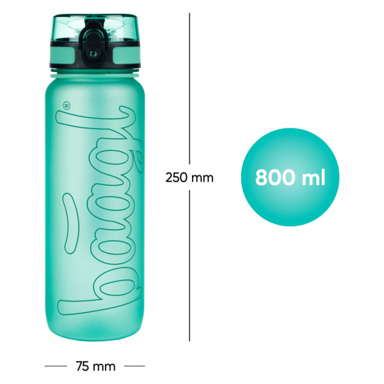 Tritanová fľaša Green 800 ml s pútkom a uzamykateľným viečkom – ideálna na nápoje do školy.