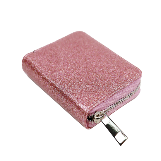 Trblietavá detská peňaženka na zips Ružová Busy Lizzie.