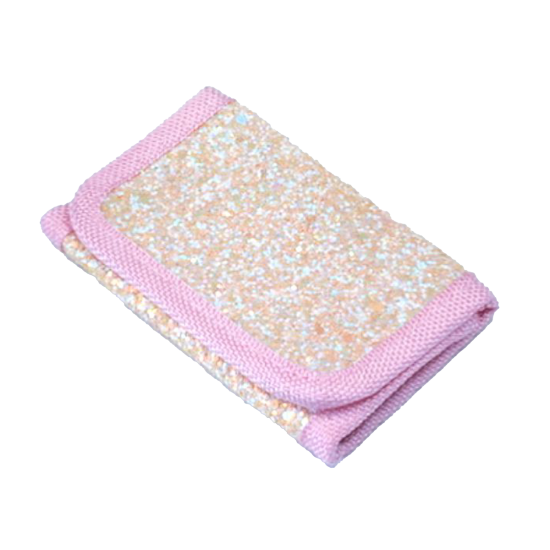Trblietavá detská peňaženka na suchý zips Ružová Busy Lizzie.
