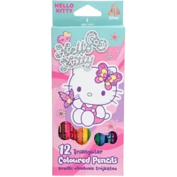 Trojhranné pastelky Hello Kitty Pastel Pink 12 ks