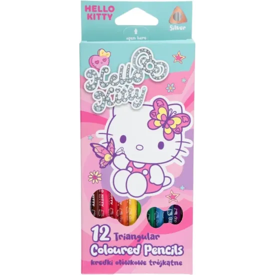 Trojhranné pastelky Hello Kitty Pastel Pink 12 ks