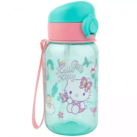 Fľaša na pitie mentolová Hugo 500 ml Hello Kitty Pastel Pink