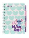 Zápisník špirálový B5 so záložkami Stitch Pastel