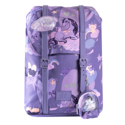 Školská taška Retro Unicorn Purple 22l