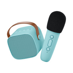 Bluetooth Karaoke set mikrofón a reproduktor Modrý