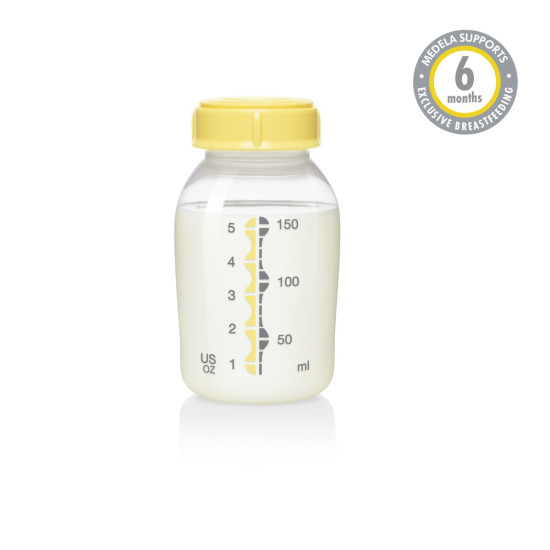 Medela fľaše na materské mlieko, bezpečné skladovanie, sada fliaš 150 ml a 250 ml, kompatibilné s Medela odsávačkami.