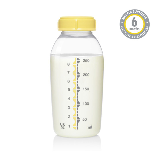 Medela fľaše na materské mlieko, bezpečné skladovanie, sada fliaš 150 ml a 250 ml, kompatibilné s Medela odsávačkami.