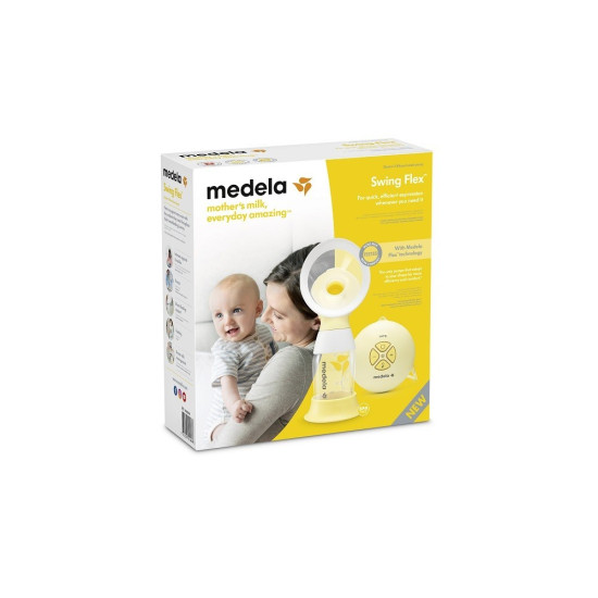 Medela Swing Flex odsávačka s novým prsným nadstavcom PersonalFit Flex™, kompaktná a prenosná, s 2-fázovou technológiou odsávania a ochranou proti pretečeniu.