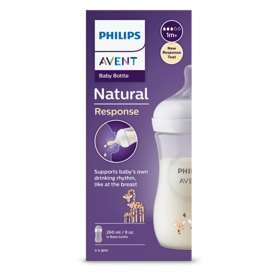 Fľaša Natural Response 260 ml, 1m+ žirafa | Philips AVENT 