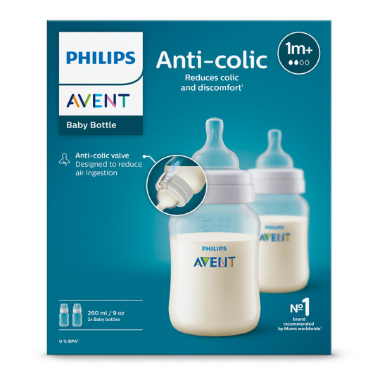 Fľaša Anti-colic 260ml 1m+ 2 ks | Philips AVENT