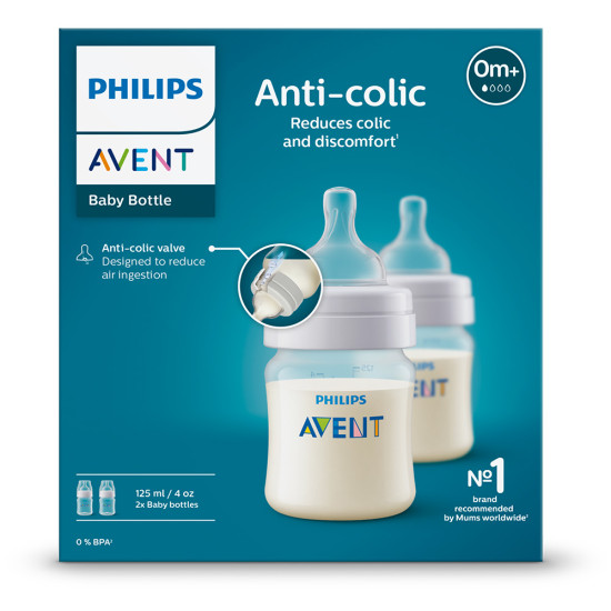 Fľaša Anti-colic 125ml 0m+ 2 ks | Philips AVENT