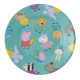 Modrý tanier pre deti Peppa Pig Prasiatko Peppa 20 cm Petit Jour