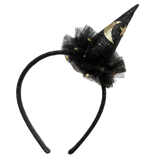 Skrášlite si účes s touto nádhernou čelenkou s čarodejníckym klobúkom tento halloween!