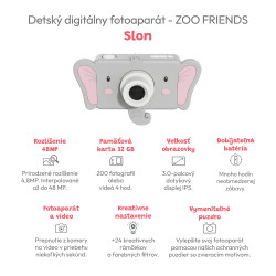 Detský digitálny fotoaparát Zoo Friends Slon