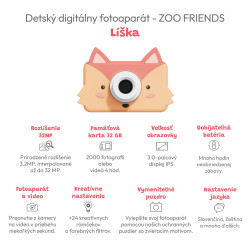 Detský digitálny fotoaparát Zoo Friends Líška