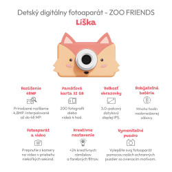 Detský digitálny fotoaparát Zoo Friends Líška