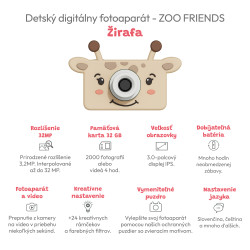 Detský digitálny fotoaparát Zoo Friends Žirafa