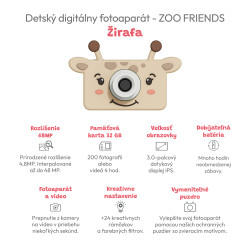 Detský digitálny fotoaparát Zoo Friends Žirafa