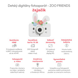 Detský digitálny fotoaparát Zoo Friends Zajačik