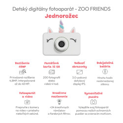 Detský digitálny fotoaparát Zoo Friends Jednorožec