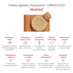 Detský digitálny fotoaparát Urban Zoo Medveď